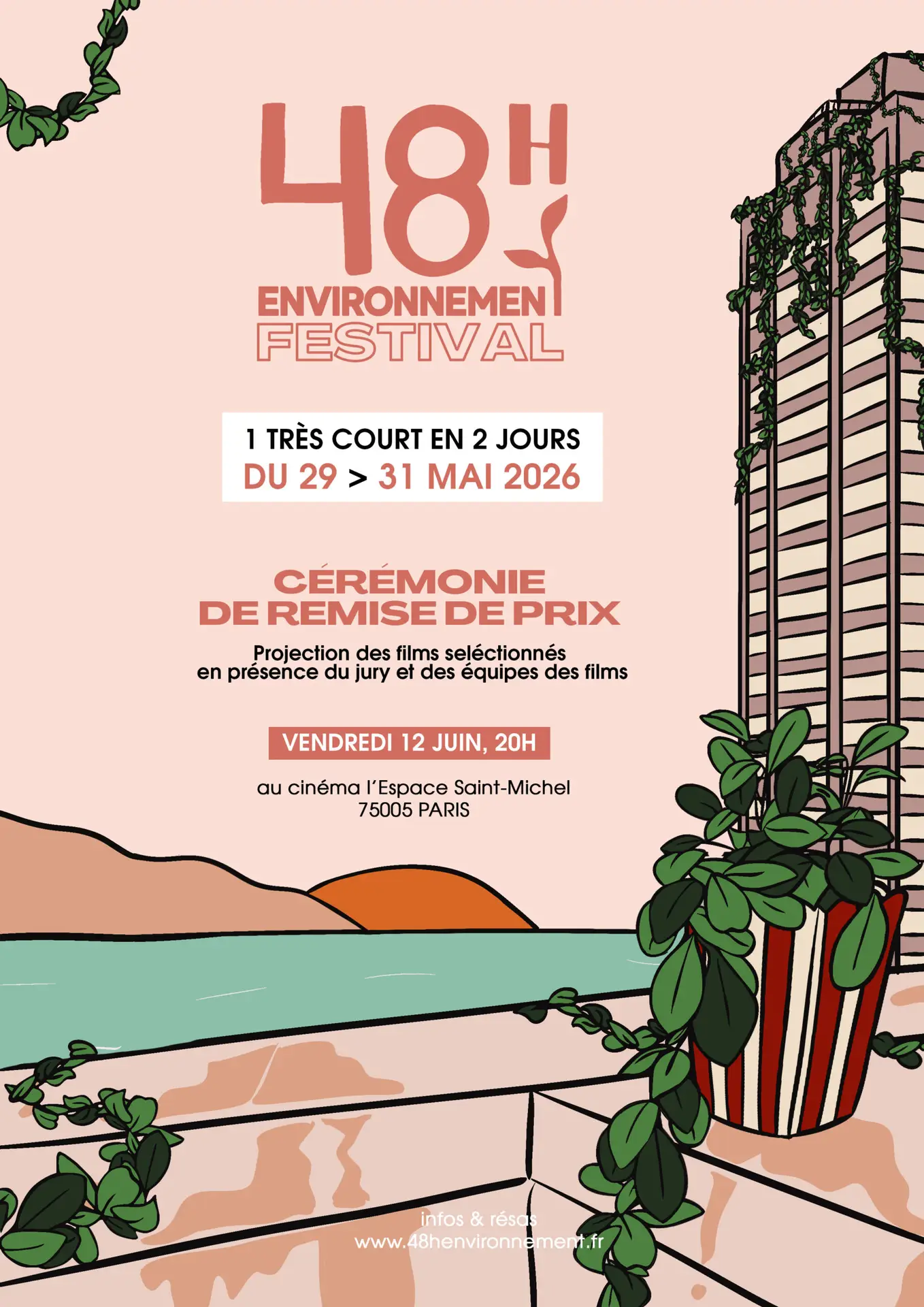 Affiche du festival des courts métrages 48h Environnement